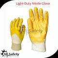 SRSAFETY Best interlock liner 3/4 yellow oil and gas safety glove chemical resistant nitrile glove,yellow gloves